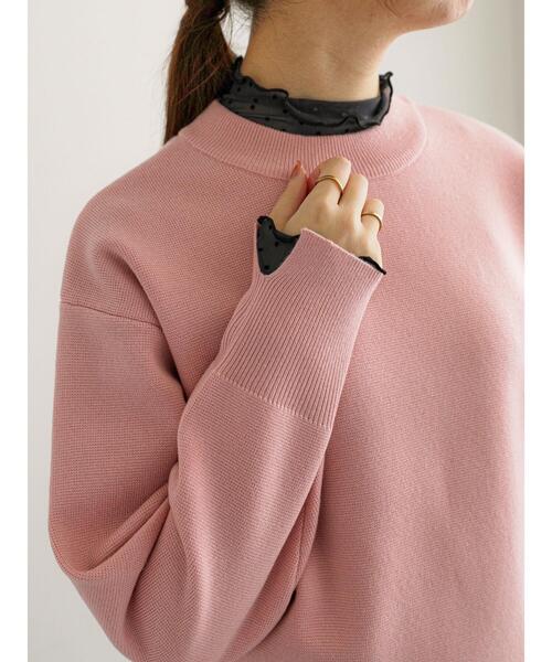 Te chichi(テチチ)の「ミラノリブクルーネックニット(ニット/セーター・レディース・グレー/ピンク/オフホワイト/ブルー/ミント・F)」の18枚目の写真