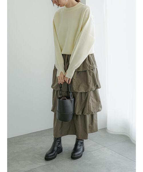 Te chichi(テチチ)の「ミラノリブクルーネックニット(ニット/セーター・レディース・グレー/ピンク/オフホワイト/ブルー/ミント・F)」の20枚目の写真