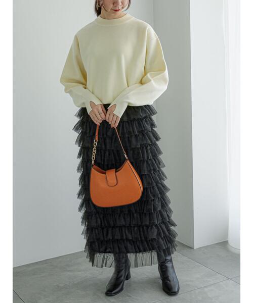 Te chichi(テチチ)の「ミラノリブクルーネックニット(ニット/セーター・レディース・グレー/ピンク/オフホワイト/ブルー/ミント・F)」の21枚目の写真