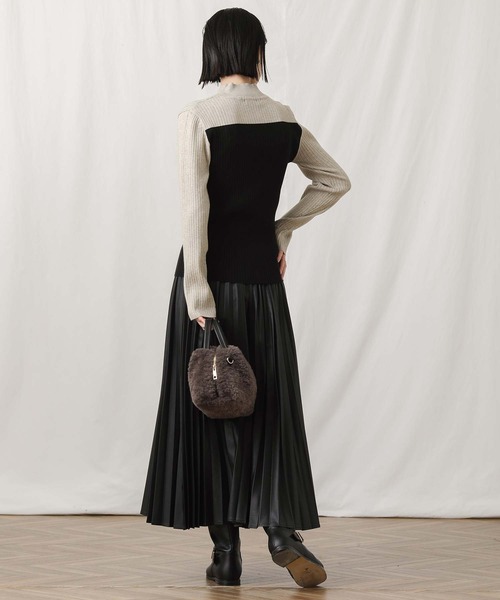 グレディブリリアン 新品未使用 バイカラーラメラインニット ニット トップス Gready Brilliantモールバイカラーハイネックニット | SEKIMIKI Online