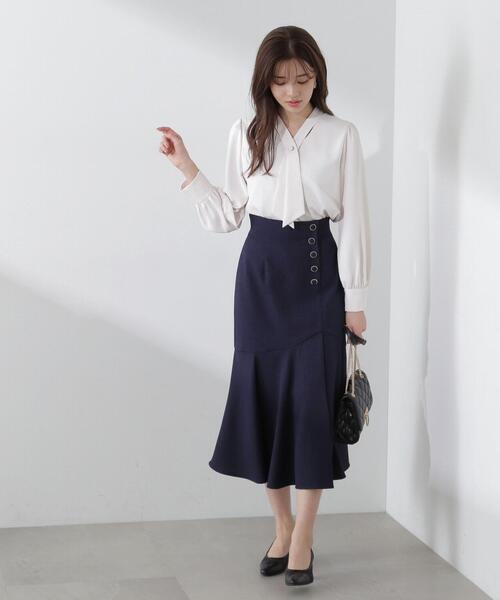 PROPORTION BODY DRESSING（プロポーションボディドレッシング）の「スプリング２ｗａｙボウタイブラウス / 1214110108（シャツ/ブラウス・レディース・ライトグリーン/ホワイト系その他/グレー・SMALL/MEDIUM）」の5枚目の写真