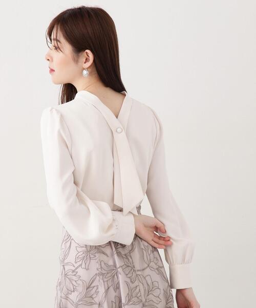 PROPORTION BODY DRESSING（プロポーションボディドレッシング）の「スプリング２ｗａｙボウタイブラウス / 1214110108（シャツ/ブラウス・レディース・ライトグリーン/ホワイト系その他/グレー・SMALL/MEDIUM）」の6枚目の写真