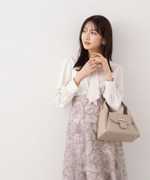 PROPORTION BODY DRESSING（プロポーションボディドレッシング）の「スプリング２ｗａｙボウタイブラウス / 1214110108（シャツ/ブラウス・レディース・ライトグリーン/ホワイト系その他/グレー・SMALL/MEDIUM）」の8枚目の写真