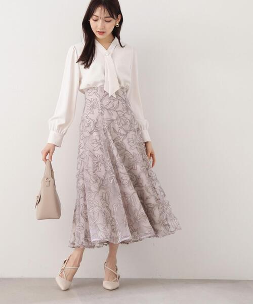 PROPORTION BODY DRESSING（プロポーションボディドレッシング）の「スプリング２ｗａｙボウタイブラウス / 1214110108（シャツ/ブラウス・レディース・ライトグリーン/ホワイト系その他/グレー・SMALL/MEDIUM）」の10枚目の写真