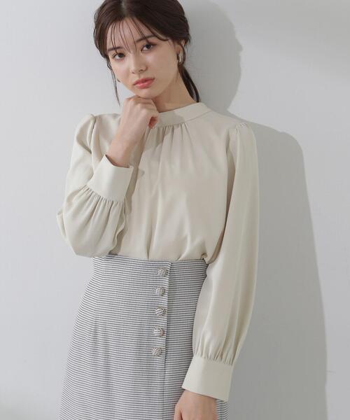 PROPORTION BODY DRESSING（プロポーションボディドレッシング）の「スプリング２ｗａｙボウタイブラウス / 1214110108（シャツ/ブラウス・レディース・ライトグリーン/ホワイト系その他/グレー・SMALL/MEDIUM）」の14枚目の写真