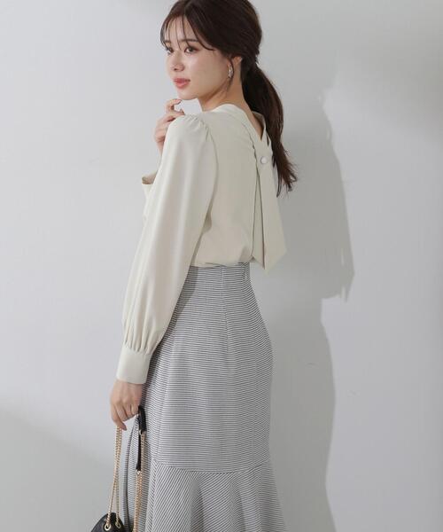 PROPORTION BODY DRESSING（プロポーションボディドレッシング）の「スプリング２ｗａｙボウタイブラウス / 1214110108（シャツ/ブラウス・レディース・ライトグリーン/ホワイト系その他/グレー・SMALL/MEDIUM）」の16枚目の写真