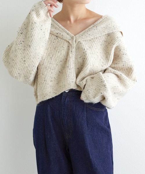 w closet(ダブルクローゼット)の「タックワイドデニムパンツ(デニムパンツ・レディース・ブルー/ネイビー・FREE)」の8枚目の写真