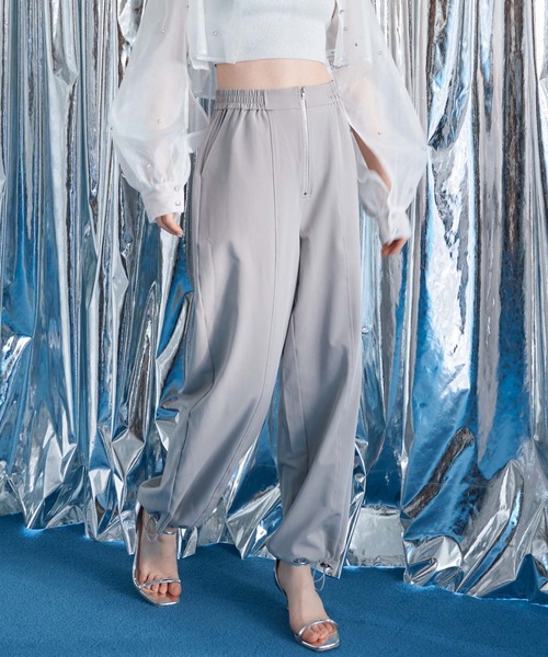 archives（アルシーヴ）の「フロントZIPパラシュートパンツ（その他パンツ・レディース・ブラック/アイボリー/グレー・MEDIUM）」の3枚目の写真