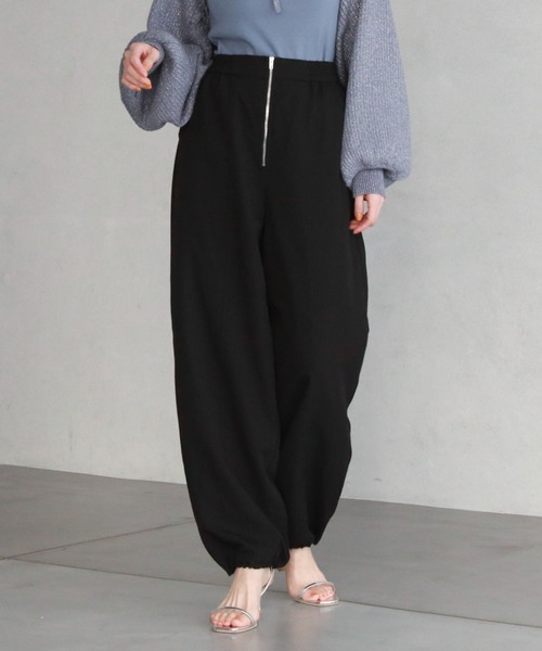 archives（アルシーヴ）の「フロントZIPパラシュートパンツ（その他パンツ・レディース・ブラック/アイボリー/グレー・MEDIUM）」の12枚目の写真