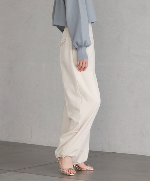 archives（アルシーヴ）の「フロントZIPパラシュートパンツ（その他パンツ・レディース・ブラック/アイボリー/グレー・MEDIUM）」の5枚目の写真