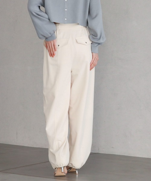 archives（アルシーヴ）の「フロントZIPパラシュートパンツ（その他パンツ・レディース・ブラック/アイボリー/グレー・MEDIUM）」の6枚目の写真