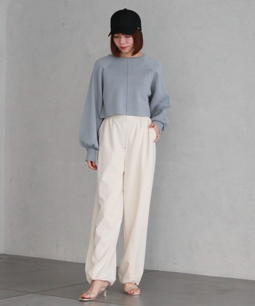 archives（アルシーヴ）の「フロントZIPパラシュートパンツ（その他パンツ・レディース・ブラック/アイボリー/グレー・MEDIUM）」の7枚目の写真