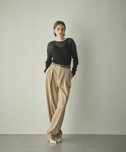 UNITED ARROWS - N.O.R.C norcノーク　ルーズリブクループルオーバーニット　サイズ2新品 N.O.R.C（ノーク）の「シアーリブニット（ニット/セーター