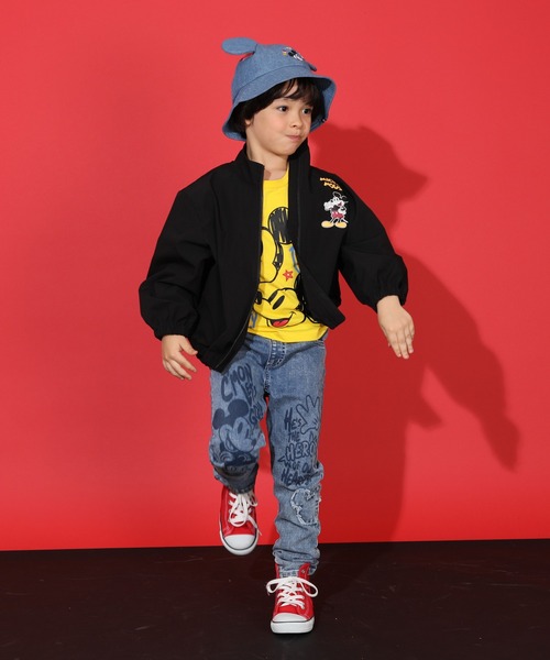 Disney(ディズニー)の「ディズニー デニム ロングパンツ 9204K(デニムパンツ・キッズ・ブラック×レッド・90cm/100cm/120cm/130cm/140cm/110cm)」の8枚目の写真