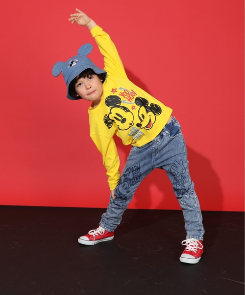Disney(ディズニー)の「ディズニー デニム ロングパンツ 9204K(デニムパンツ・キッズ・ブラック×レッド・90cm/100cm/120cm/130cm/140cm/110cm)」の7枚目の写真