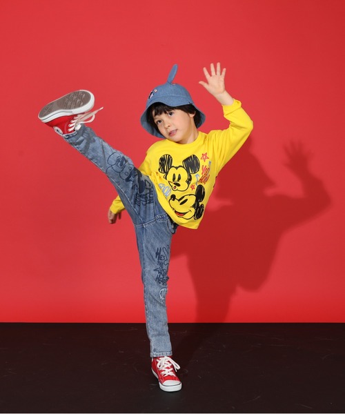 Disney(ディズニー)の「ディズニー デニム ロングパンツ 9204K(デニムパンツ・キッズ・ブラック×レッド・90cm/100cm/120cm/130cm/140cm/110cm)」の6枚目の写真