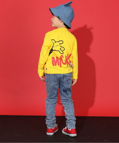 Disney(ディズニー)の「ディズニー デニム ロングパンツ 9204K(デニムパンツ・キッズ・ブラック×レッド・90cm/100cm/120cm/130cm/140cm/110cm)」の4枚目の写真