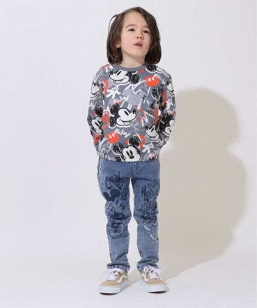 Disney(ディズニー)の「ディズニー デニム ロングパンツ 9204K(デニムパンツ・キッズ・ブラック×レッド・90cm/100cm/120cm/130cm/140cm/110cm)」の11枚目の写真