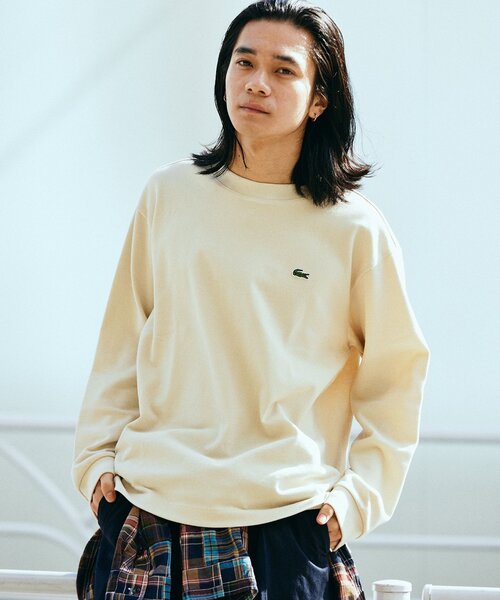 LACOSTE(ラコステ)の「LACOSTE × JS / 別注 ヘビーピケ L/S Tシャツ(Tシャツ/カットソー・メンズ・ブラック系その他/グレー/ベージュ系その他/グリーン系その他・3/4/5)」の4枚目の写真