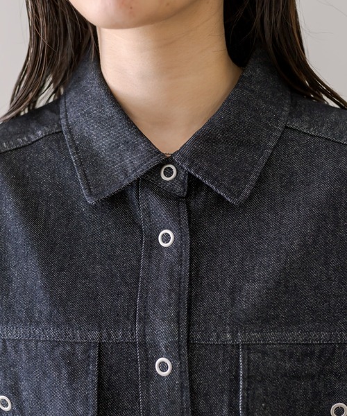 mystic（ミスティック）の「【2色展開】デニムシャツ（シャツ/ブラウス・レディース・インディゴブルー/ブルー・FREE）」の12枚目の写真