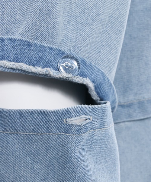 clear（クリア）の「【低身長サイズ有】2WAYセパレートデニムパンツ[オールシーズン 着回し抜群]（デニムパンツ・レディース・ライトブルー/ブラック/ブラック系その他・M/S/XS）」の8枚目の写真