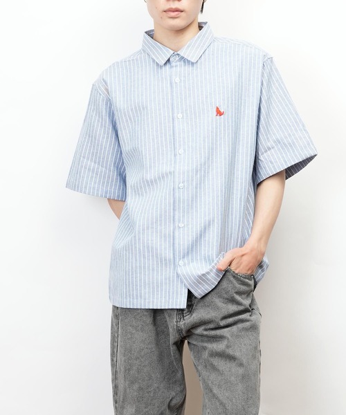 Healthknit Product(ヘルスニットプロダクト)の「Healthknit Product ヘルスニットプロダクト オックスフォード レギュラーカラー 半袖 シャツ(GW)(シャツ/ブラウス・メンズ・ブルー/ホワイト/ライトグレー/ブルー系その他/ブルー系その他2・XL/L/M)」の13枚目の写真