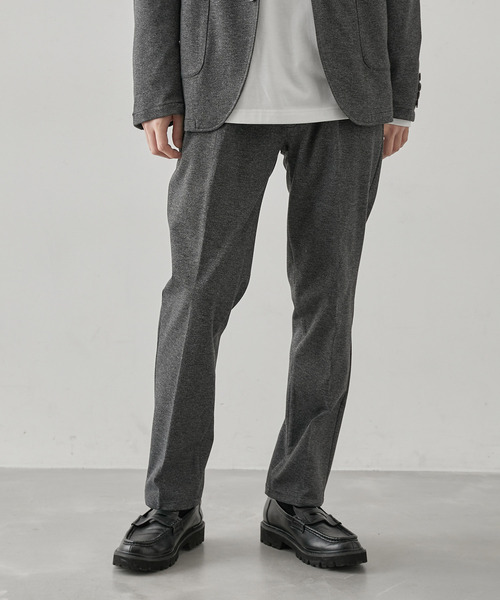  j.n.r.d（ジェー・エヌ・アール・ディー）の「【セットアップ対応】j.n.r.d/先染めニットツイルイージースラックス（スラックス・メンズ・チャコールグレー/ベージュ/ネイビー・LL/L/M）」の4枚目の写真