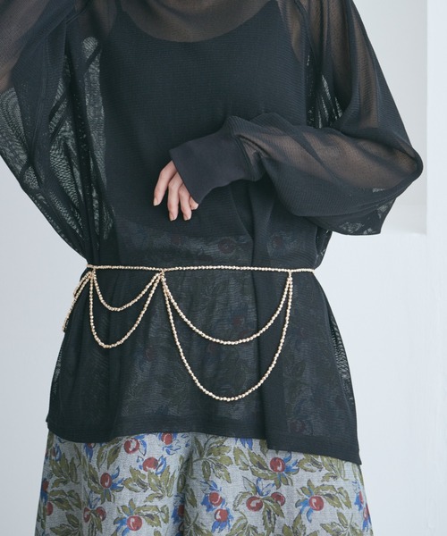 ROSE BUD（ローズバッド）の「メタルビーズベルト（ベルト・レディース・シルバー/ゴールド・FREE）」の6枚目の写真