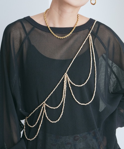 ROSE BUD（ローズバッド）の「メタルビーズベルト（ベルト・レディース・シルバー/ゴールド・FREE）」の10枚目の写真