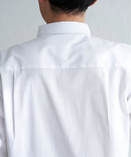 ikka(イッカ)の「オックスブロックス斜め切り替えシャツ(シャツ/ブラウス・メンズ・ホワイト/ネイビー・M/L/XL/S)」の4枚目の写真