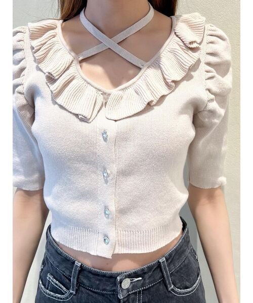 ニット セーター ラッフルニットTOP レディース EATME（イートミー）の「ラッフルニットTOP（ニット/セーター