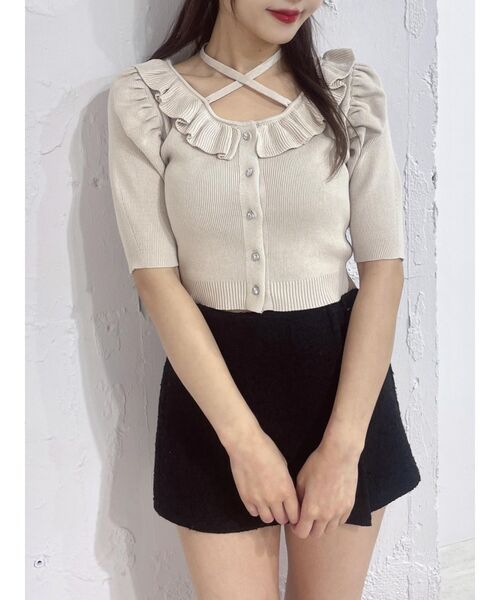 ニット セーター ラッフルニットTOP レディース EATME（イートミー）の「ラッフルニットTOP（ニット/セーター