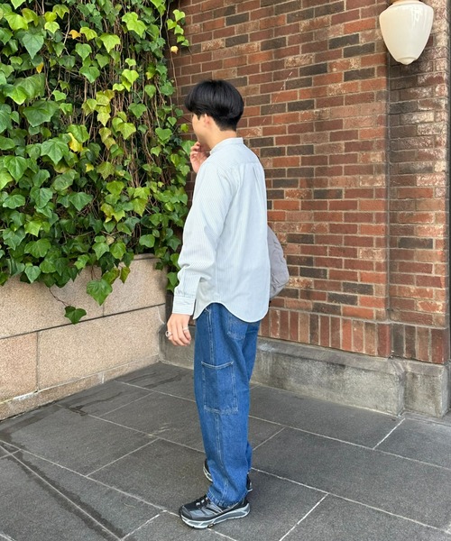 CIAOPANIC TYPY(チャオパニックティピー)の「イージーケアポリオックスバンドカラーシャツ(シャツ/ブラウス・メンズ・ネイビー/グリーン/サックスブルー/オフホワイト/ブルー・SMALL/MEDIUM/LARGE)」の12枚目の写真