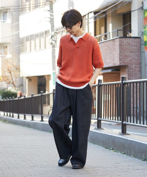 PUBLUX(パブリュクス)の「PUBLUX/パブリュクス ワイドタックデニムパンツ/タックデニムパンツ/ユニセックス/セットアップ対応(限定展開)(デニムパンツ・メンズ・ブルー/チャコールグレー/ブラック・SMALL/MEDIUM/LARGE)」の15枚目の写真