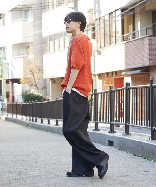 PUBLUX(パブリュクス)の「PUBLUX/パブリュクス ワイドタックデニムパンツ/タックデニムパンツ/ユニセックス/セットアップ対応(限定展開)(デニムパンツ・メンズ・ブルー/チャコールグレー/ブラック・SMALL/MEDIUM/LARGE)」の16枚目の写真