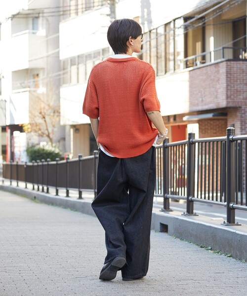 PUBLUX(パブリュクス)の「PUBLUX/パブリュクス ワイドタックデニムパンツ/タックデニムパンツ/ユニセックス/セットアップ対応(限定展開)(デニムパンツ・メンズ・ブルー/チャコールグレー/ブラック・SMALL/MEDIUM/LARGE)」の17枚目の写真