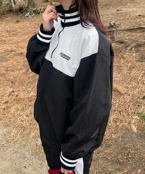 kutir（クティール）の「【M,L2サイズ】配色ナイロンハーフジッププルオーバー（その他トップス・レディース・グリーン/ブラック/ネイビー・LARGE/MEDIUM）」の8枚目の写真