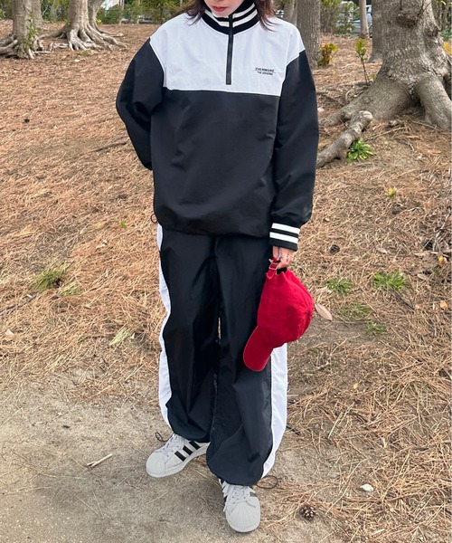 kutir（クティール）の「【M,L2サイズ】配色ナイロンハーフジッププルオーバー（その他トップス・レディース・グリーン/ブラック/ネイビー・LARGE/MEDIUM）」の10枚目の写真