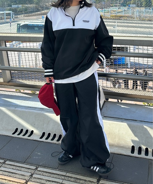 kutir（クティール）の「【M,L2サイズ】配色ナイロンハーフジッププルオーバー（その他トップス・レディース・グリーン/ブラック/ネイビー・LARGE/MEDIUM）」の4枚目の写真