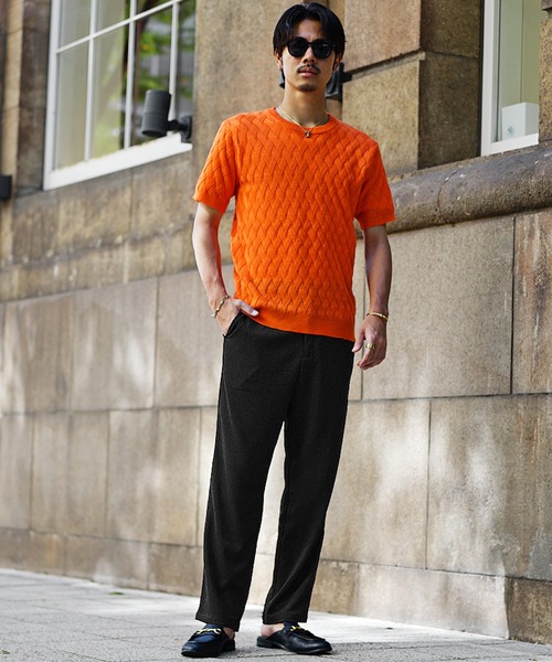 SOMEDIFF（サムディフ）の「楊柳ワイドパンツ メンズ（スラックス・メンズ・グリーン/ブラック/ベージュ・XL/L/M）」の15枚目の写真