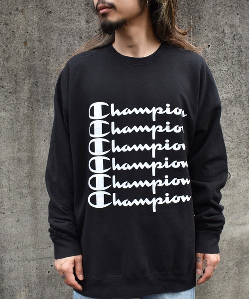 【ヴィンテージ古着】Champion / チャンピオン ロゴプリント クルーネックスウェット Champion×6（スウェット）｜Champion（チャンピオン）