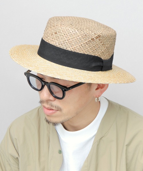 Ruben(ルーベン)の「選べる3素材 天然素材コンビ カンカン帽(クワイ・シーグラス・ラフィア)(ハット・メンズ・ベージュ系その他3/ベージュ系その他2/ベージュ系その他・FREE)」の16枚目の写真