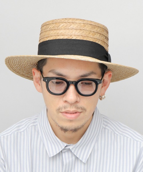 Ruben(ルーベン)の「選べる3素材 天然素材コンビ カンカン帽(クワイ・シーグラス・ラフィア)(ハット・メンズ・ベージュ系その他3/ベージュ系その他2/ベージュ系その他・FREE)」の7枚目の写真