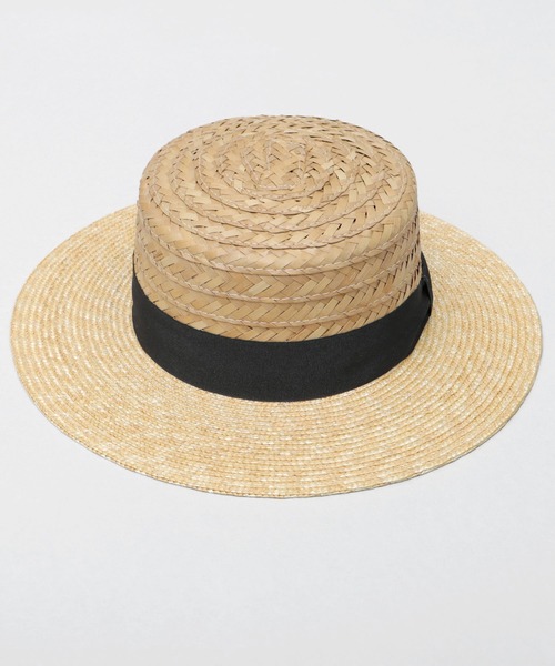 セール】選べる3素材 天然素材コンビ カンカン帽（クワイ・シーグラス