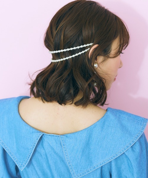 marun（マルン）の「＜大きいサイズ＞　パール調ビーズカチューシャ　marun（カチューシャ・レディース・シルバー系・FREE）」の10枚目の写真