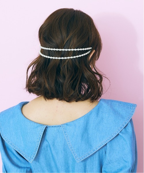 marun（マルン）の「＜大きいサイズ＞　パール調ビーズカチューシャ　marun（カチューシャ・レディース・シルバー系・FREE）」の11枚目の写真