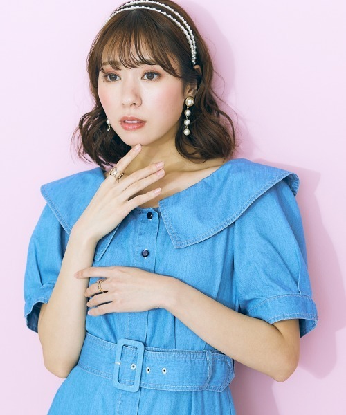 marun（マルン）の「＜大きいサイズ＞　パール調ビーズカチューシャ　marun（カチューシャ・レディース・シルバー系・FREE）」の8枚目の写真