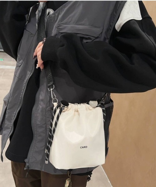 pumpkin port（パンプキンポート）の「ミニショルダーバッグ サコッシュ（ショルダーバッグ・レディース・ブラック/アイボリー/ベージュ/グレー/ブルー・FREE）」の14枚目の写真