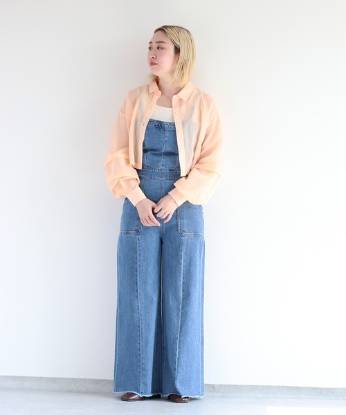 cepo(セポ)の「マルチウェイシアーストライプシャツ(シャツ/ブラウス・レディース・オフホワイト/オレンジ/ミント・M)」の22枚目の写真
