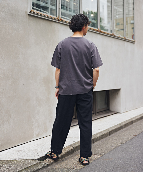 JOURNAL STANDARD relume（ジャーナルスタンダード　レリューム）の「50/-ポンチクルーネックTシャツ（Tシャツ/カットソー・メンズ・ホワイト/ネイビー/ブラックミックス/ベージュ系その他・SMALL/LARGE/MEDIUM）」の10枚目の写真